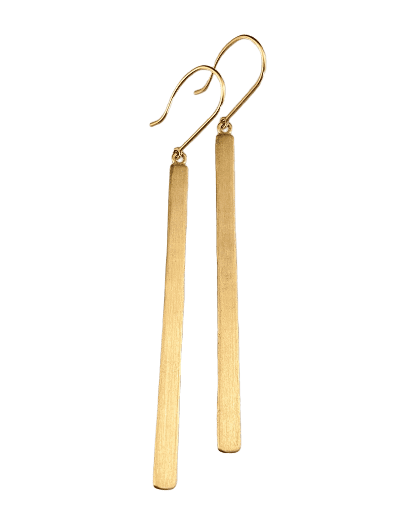 14K Gold Matchstick Earrings