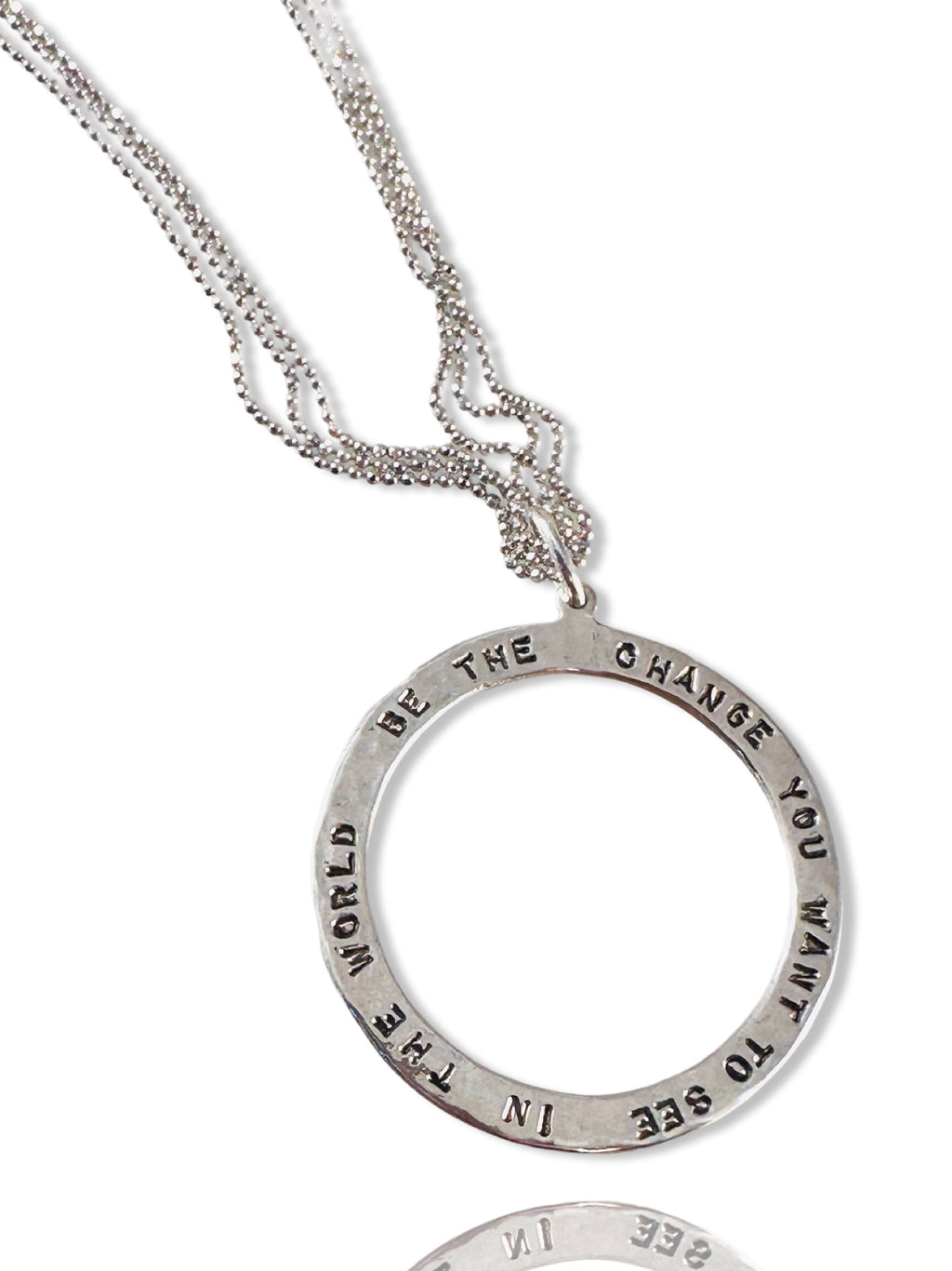 GK Designs 24” Sterling silver 'Be The Change’ Necklace