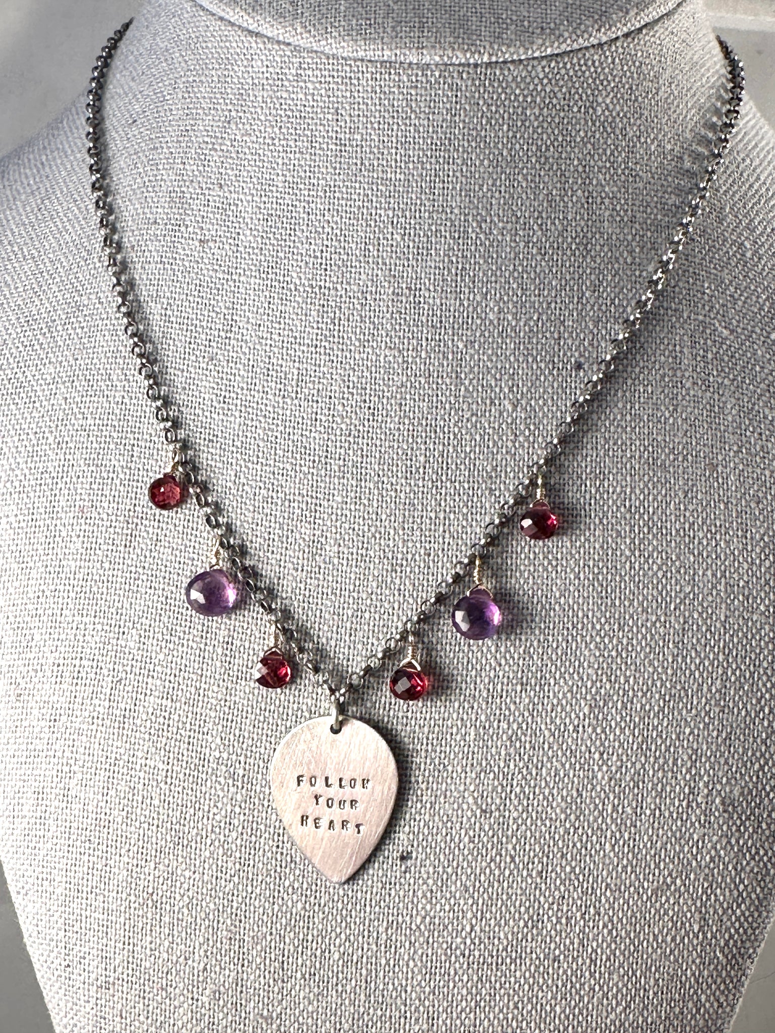 16” Sterling Follow Your Heart Charm Necklace