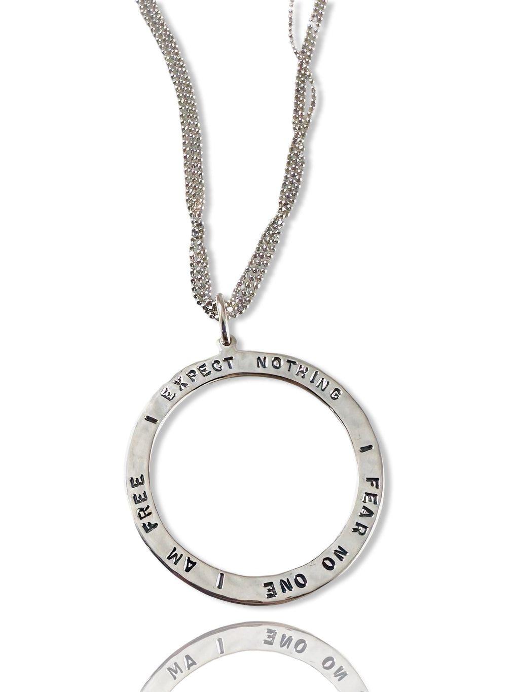 GK Designs 24” Sterling silver 'I Am Free’  Necklace