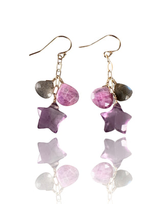 Waterfall Briolette Gold Filled Gemstone Drop Earring