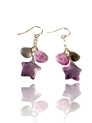 Waterfall Briolette Gold Filled Gemstone Drop Earring