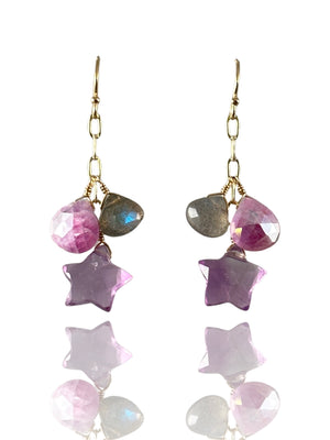 Waterfall Briolette Gold Filled Gemstone Drop Earring