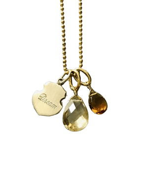24” Vermeil Dream & Gemstone Charm Necklace