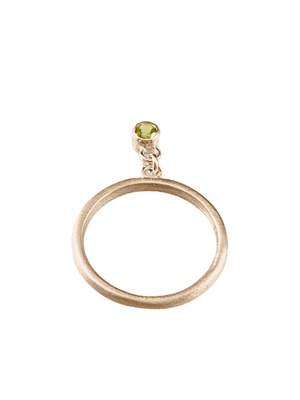 Sterling & Faceted Peridot Gemstone Charm Ring