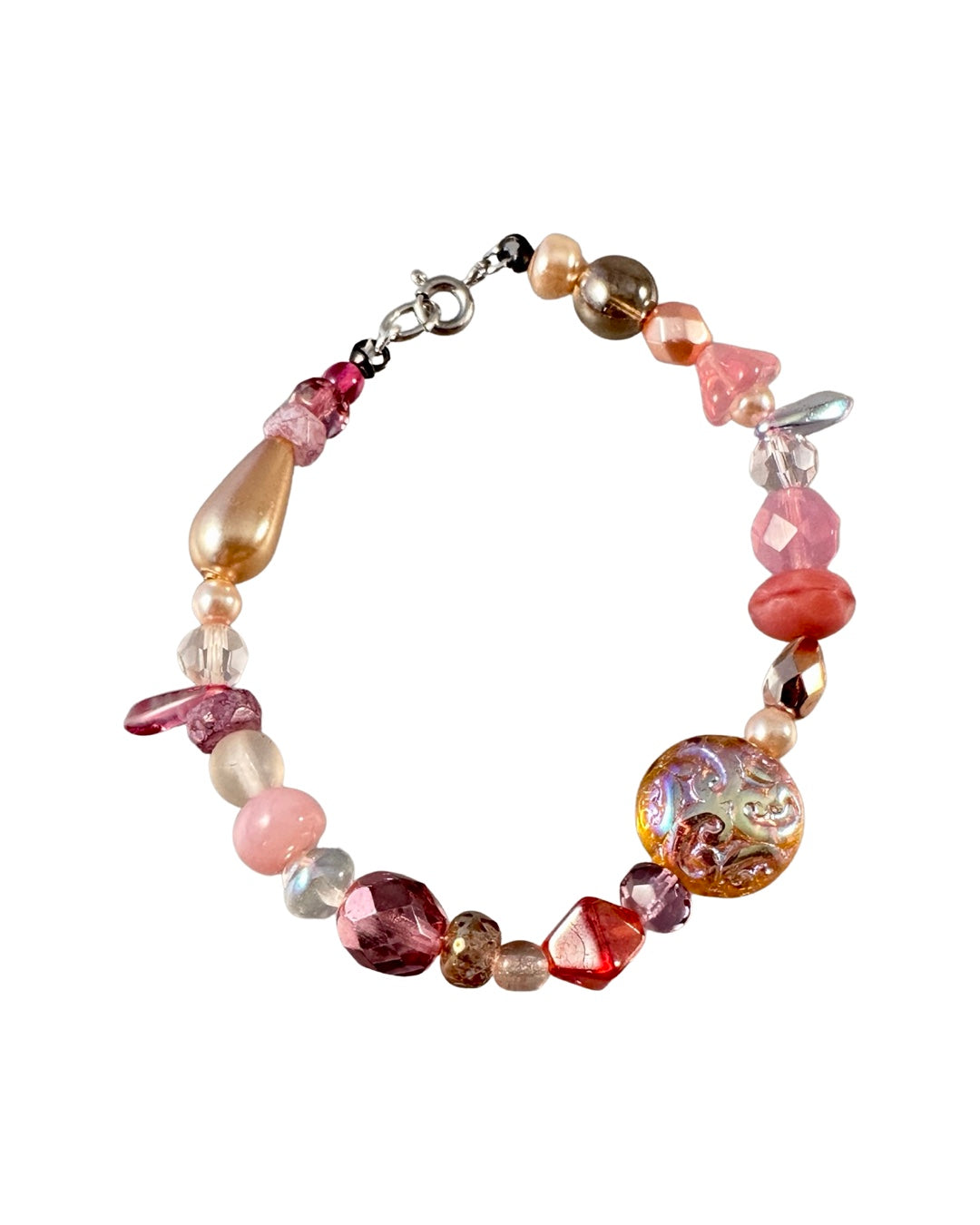 Faceted Crystal Bead Bracelet in Assorted Colors
