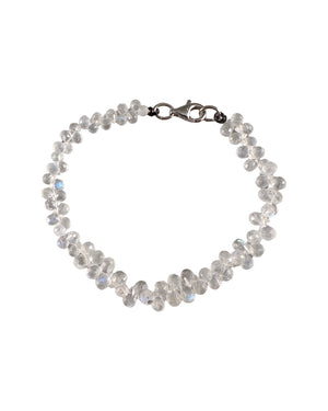 Faceted Teardrop Moonstone Bracelet