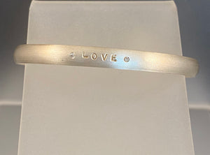 Hand Stamped Inspiration & Diamond Bangle Bracelet