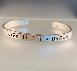 Sterling Silver Life is But A Dream Cuff Bracelet