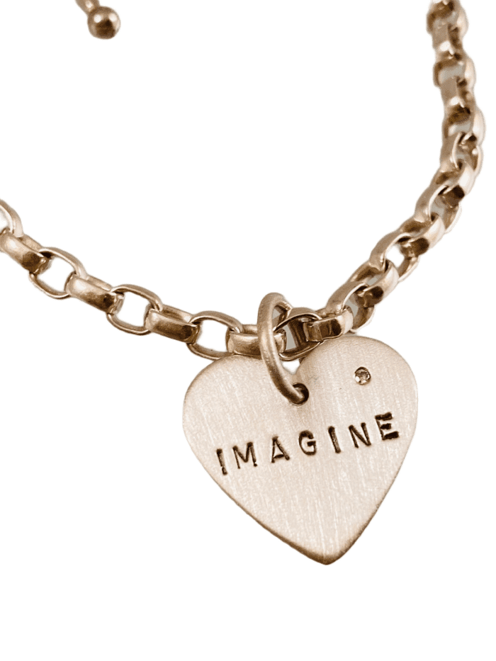 Imagine Heart Charm & Diamond Bracelet