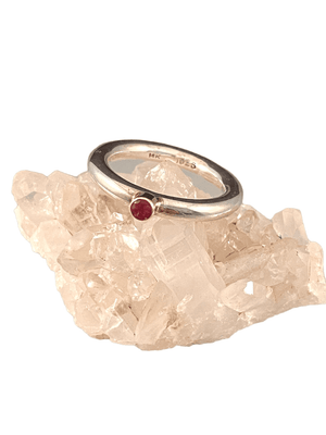 Sterling & 14K Gold Ruby Ring