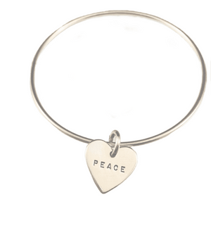 Tag Charm Bangle Bracelet