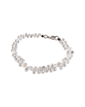 Faceted Teardrop Moonstone Bracelet