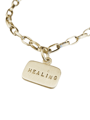 Healing Tag Charm & Diamond Bracelet