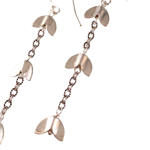 Sterling Fishtail Chain Earrings