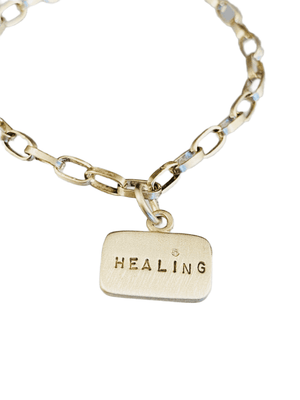 Healing Tag Charm & Diamond Bracelet
