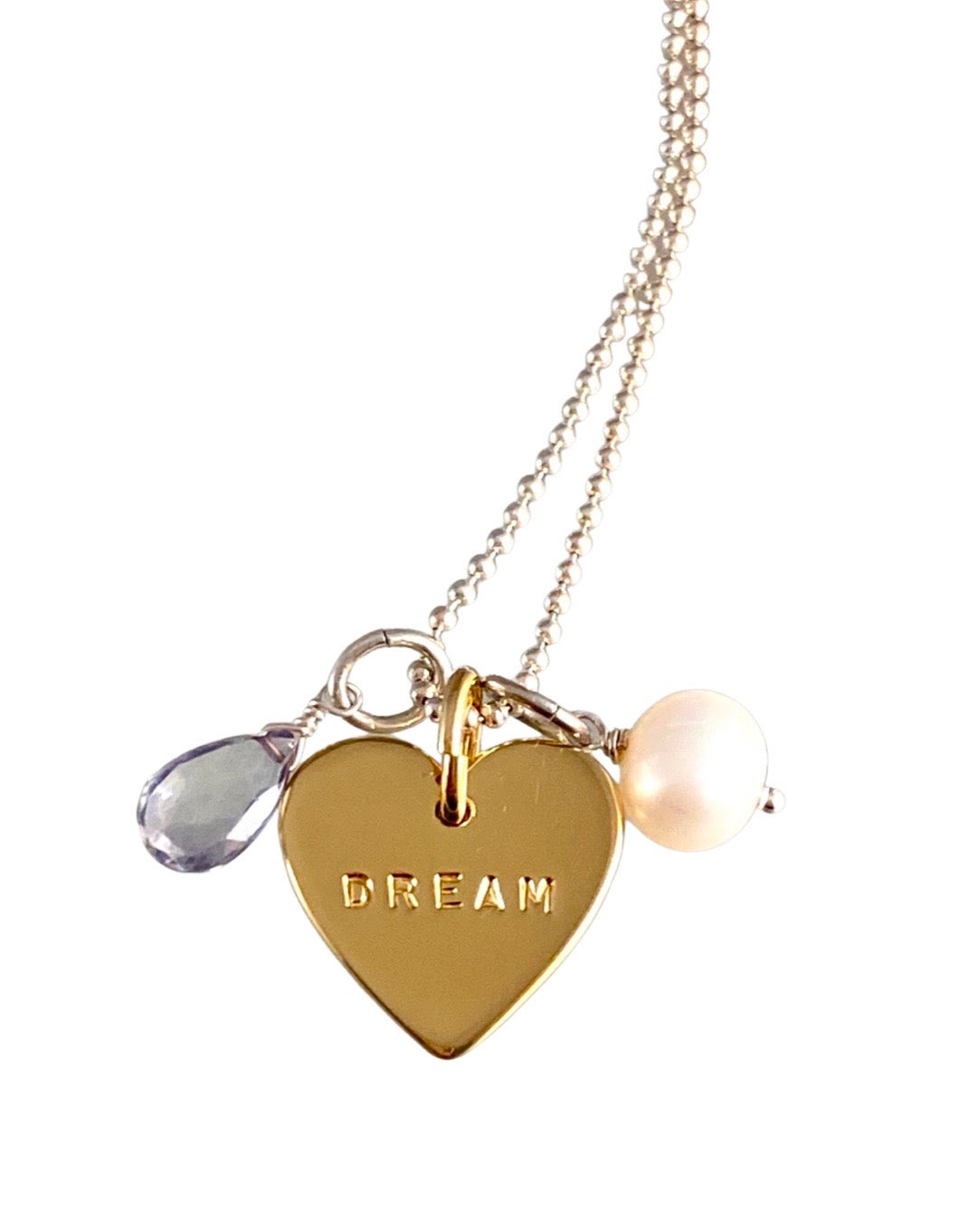 Yellow Gold Vermeil Heart Charm Necklace