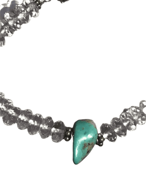 Quartz Crystal and Turquoise Gemstone Bracelet