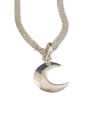 16”-18" Sterling Triple Strand Crescent Moon Necklace