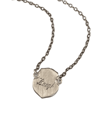 Sterling Silver Laugh Shield Necklace