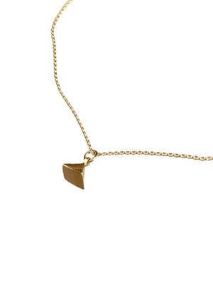 14K Gold Delicate Pyramid Charm Bracelet