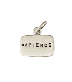 Sterling Stamped Word Tag Charm