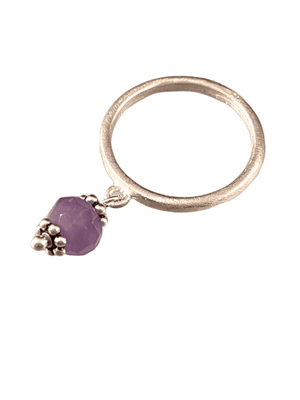 Sterling & Amethyst Charm Ring