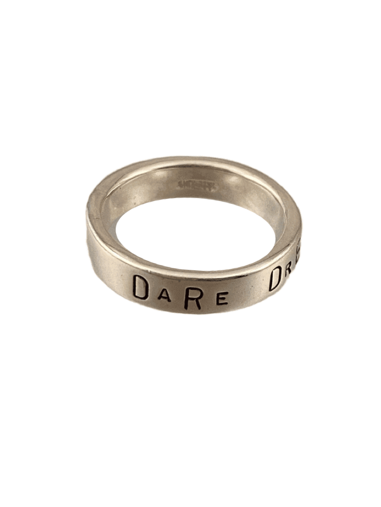 Sterling Word Band Ring Dare Dream Discover