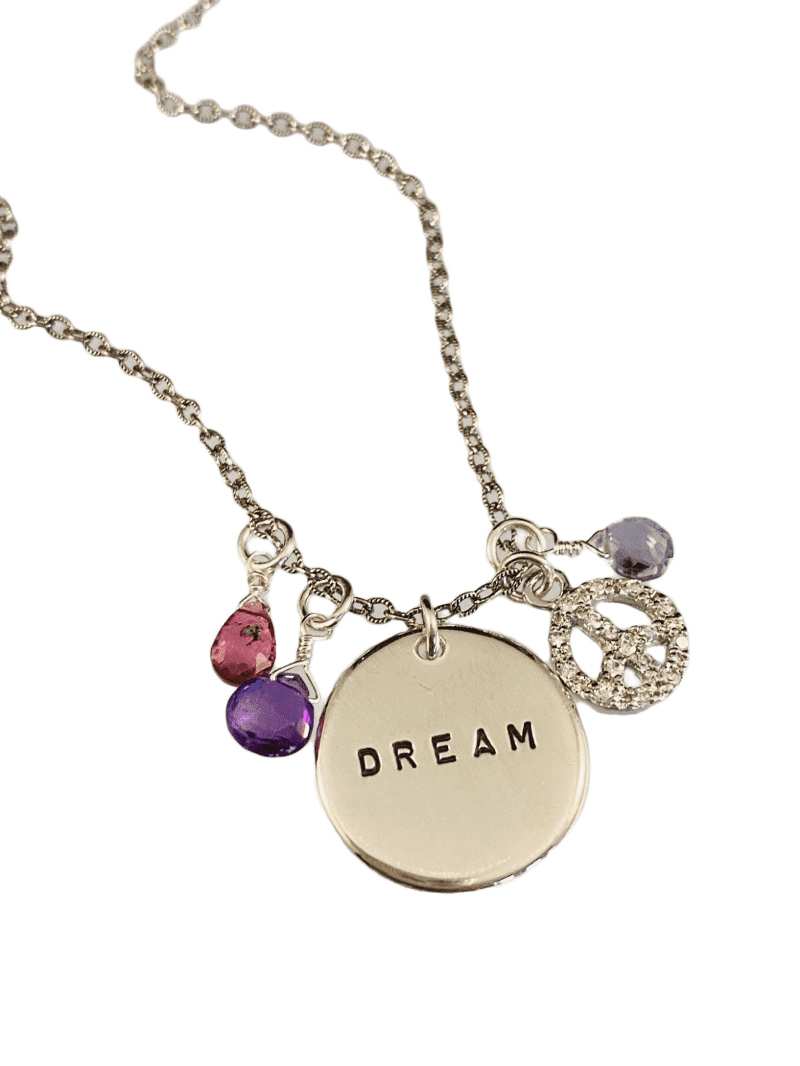 16” Dream & Peace Gemstone Charm Necklace