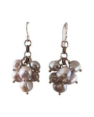 Pearl Cluster Charm Earrings