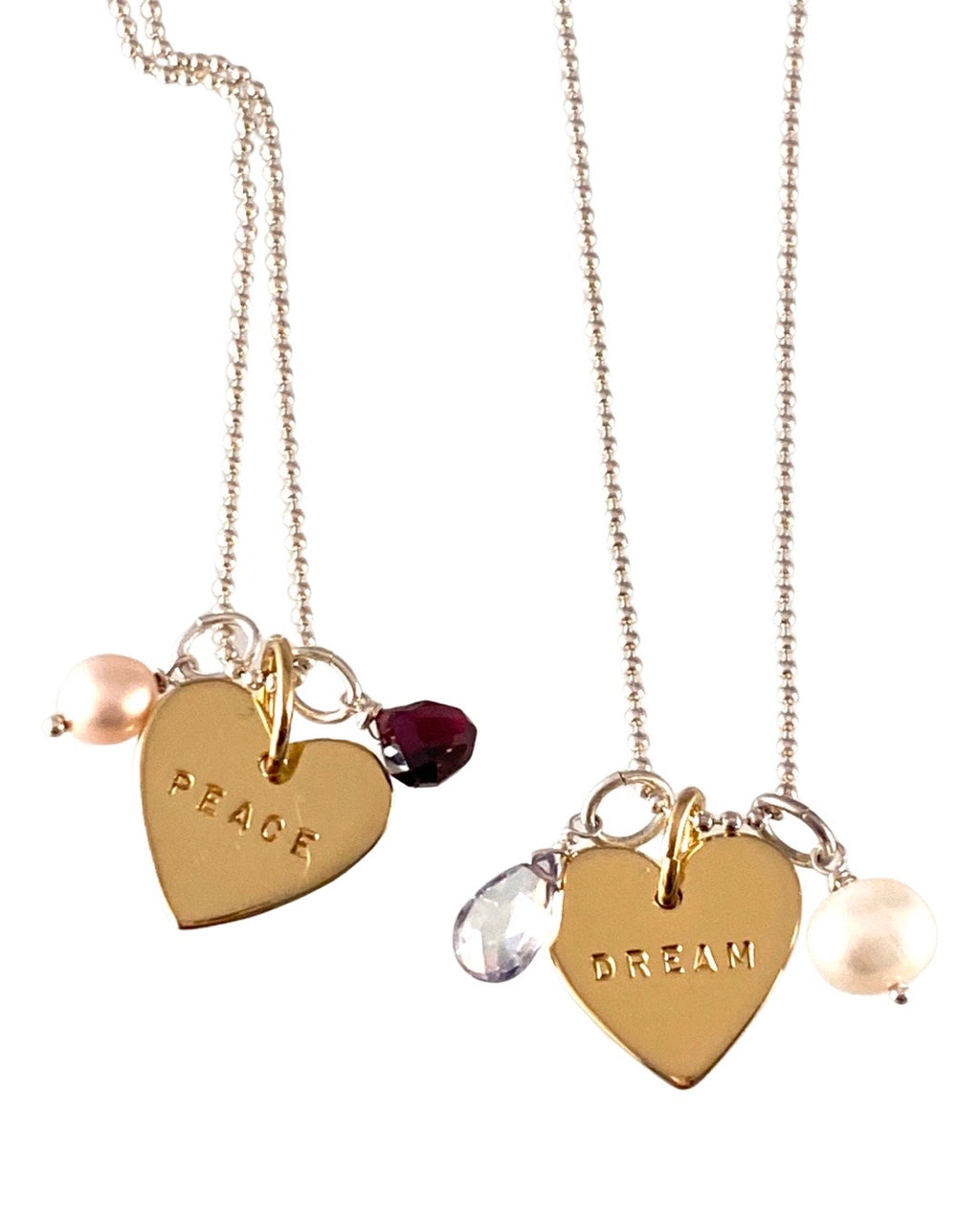Yellow Gold Vermeil Heart Charm Necklace