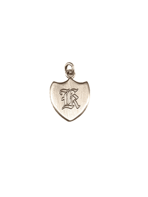 Engraved Trident Shield 'K' Initial