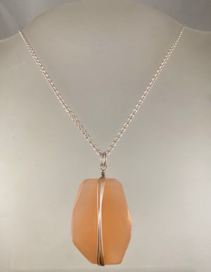 Pink Chalcedony Gemstone Necklace