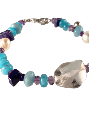 Quartz Crystal Mixed Gemstone Bracelet
