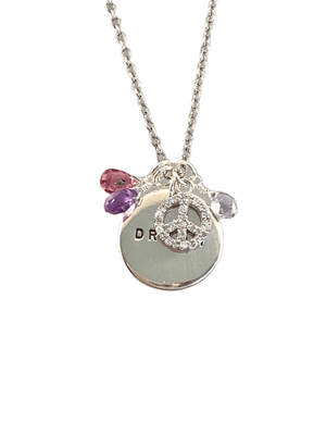 16” Dream & Peace Gemstone Charm Necklace