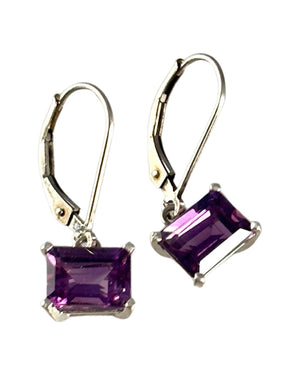 Faceted Amethyst Earrings