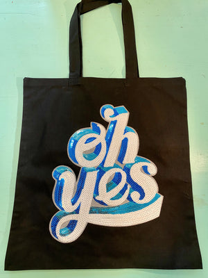 Blue & White Sequin ‘Oh Yes’ Bag